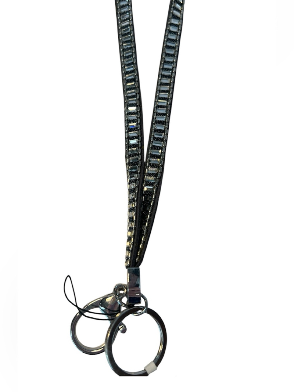 Two Black Sparkling Rhinestone Lanyards Key & Card Holders. New with tags. - Picture 2 of 5